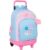 School Rucksack with Wheels BlackFit8 Smile Blue Pink 33 x 45 x 22 cm