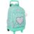 School Rucksack with Wheels Safta Cuore Mint 33 x 45 x 22 cm