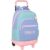 School Rucksack with Wheels Munich Mellow Blue Pink Sky blue 33 x 45 x 22 cm