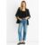 Black Contrast Animal Edge to Edge Blazer
