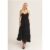 Black Frill Tiered Midaxi Dress