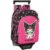 School Rucksack with Wheels Kuromi Black Fuchsia 26 x 11 x 67 cm 26 x 34 x 11 cm
