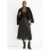 Black Animal Print Mesh Overlay Pleated Midi Skirt
