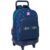 School Rucksack with Wheels Benetton Damero Navy Blue 33 x 45 x 22 cm