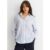 Blue Linen Oversized Stripe Shirt
