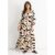 Cream Animal Print Smock Maxi Dress