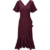 Eden Burgundy Satin Midi Dress