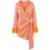Fitz Orange Sequin Wrap Mini Dress