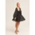 Black Star Print Long Sleeve Mini Dress