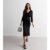 Black Velvet Wrap Top Midi Dress