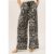 Mono Ikat Print Wide Leg Trousers
