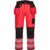 Portwest PW3 Hi Vis Holster Pocket Work Trousers Red / Black 28″ 31″