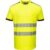 Portwest PW3 Hi Vis Cotton Comfort Short Sleeve T Shirt Yellow / Black M