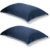 Pair of Navy Oxford Organic Cotton Sateen Weave Pillowcases