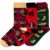 Red Lover 3 Bamboo Sock Set | UK Adult 4-7