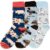 Blue Farm Animals Bundle of 3 Bamboo Sock Set | UK Adult 4-7