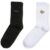 Black & White Ribbed 2 Pack Bamboo Sock Set | UK Adult 7-11