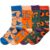 Orange Lover 4 Bamboo Sock Set | UK Adult 4-7