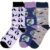 Purple Lover 3 Bamboo Sock Set | UK Adult 4-7