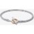 Pandora 582309c00 Signature Two-tone Logo T-Bar Snake Chain 17 cm Bracelet