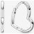 Pandora Asymmetrical Heart Hoop Earrings