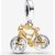 Pandora Two-tone Spinning Wheels Bicycle Dangle Charm