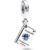Pandora Passport sterling silver dangle with clear cubic zirconia