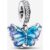 Pandora Blue Murano Glass Butterfly Dangle Charm