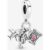 Pandora Airplane, Globe & Suitcase Dangle Charm