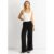 Black Plisse Loungewear Wide Leg Trousers