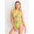 Sage Green Textured High Waisted Bottoms with Ring Belt Detail