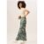 Green Zebra Bias Maxi Skirt
