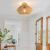 Rustic Hemp Rope Flush Ceiling Light – Handwoven Rattan Fixture for Hallways & Entryways