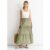 Khaki Smocked Tiered Maxi Skirt