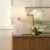 3D Pure White Pod Threaded Ceramic Table Lamp with Fabric Shade