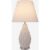 3D Pure White Polygonal Textured Ceramic Table Lamp with Fabric Shade