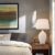 3D Pure White Diamond Embossed Relief Pattern Ceramic Table Lamp