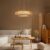 Rustic Dining Room Woven Rattan Paper Rope Iron Chandelier for Kitchen Aisle Reading Corner