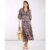 Multicoloured Floral Satin Midi Dress | Clothing Size: 16