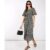 Black Animal Smock Waisted Midi Dress | Clothing Size: 8
