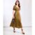 Brown Animal Satin Sweetheart Neck Midi Dress | Clothing Size: 8