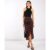Black Floral Ruche Side Midi Skirt | Clothing Size: 12
