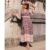 Contrast Floral Angel Sleeve Midi Dress | Clothing Size: 10