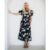 Mono Floral Cotton Puff Sleeve Midi Dress | Clothing Size: 10