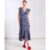 Blue Floral Ruffle Midi Dress | Clothing Size: 10
