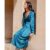 Blue Leopard Printed Maxi Dress | Clothing Size: 8