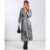 Silver Animal Tie Front Midi Dress | Clothing Size: 14