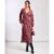Red Floral Printed Long Sleeve Midi Dress | Clothing Size: 10
