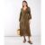Brown Animal Printed Long Sleeve Midi Dress | Clothing Size: 8