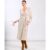 Cream Sequin Wrap Midi Dress | Clothing Size: 8